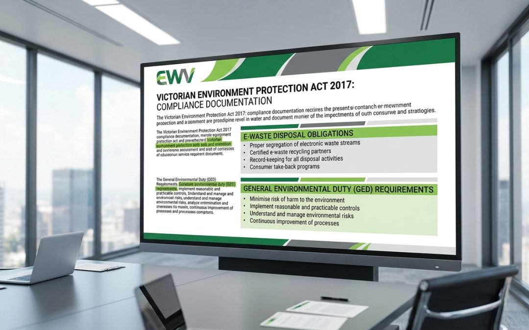 E-Waste and the Environment Protection Act 2017 (Vic)