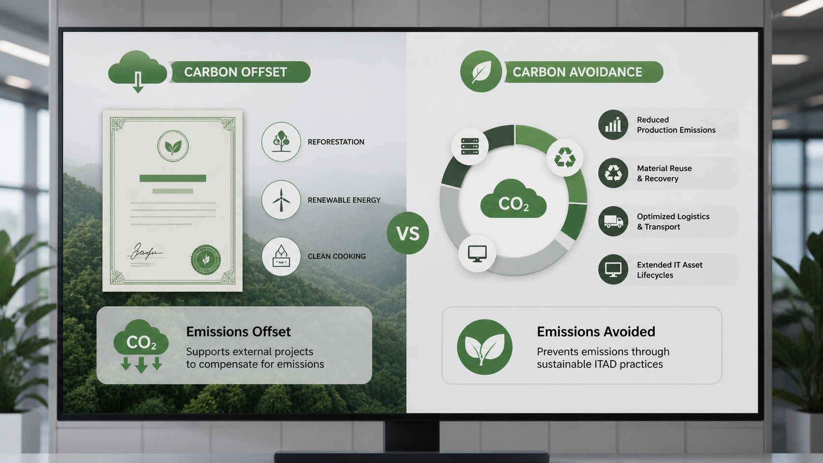 Carbon Offsets vs Carbon Avoidance in ITAD | E-Waste Victoria